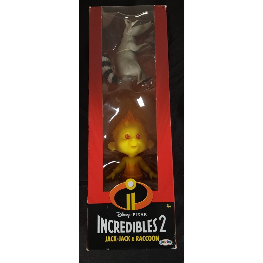 Disney Pixar Incredibles 2 Jack-Jack & Raccoon Action Figures Jakks 2018